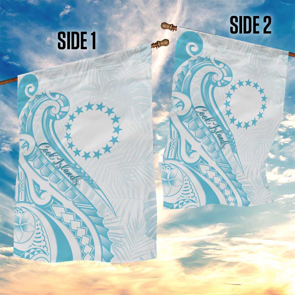 Kia Orana Cook Islands Garden Flag Moana Plumeria Tropical Waves - Polynesian Pride