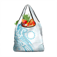 Kia Orana Cook Islands Grocery Bag Moana Plumeria Tropical Waves - Polynesian Pride