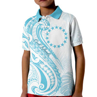 Kia Orana Cook Islands Kid Polo Shirt Moana Plumeria Tropical Waves - Polynesian Pride