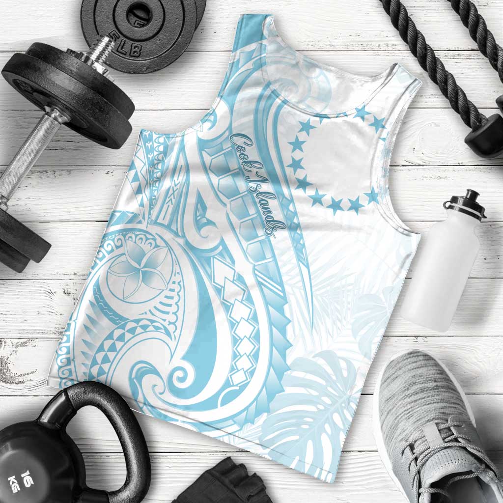 Kia Orana Cook Islands Men Tank Top Moana Plumeria Tropical Waves - Polynesian Pride