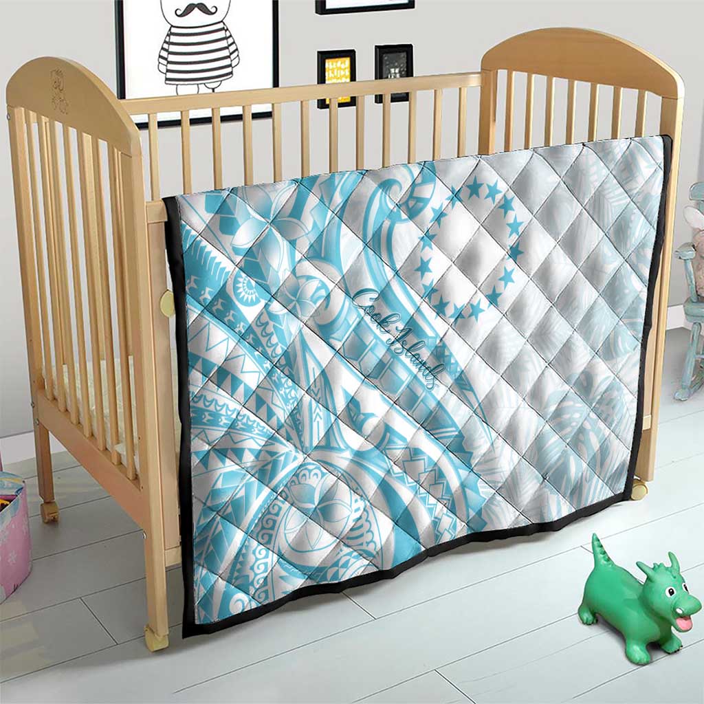 Kia Orana Cook Islands Quilt Moana Plumeria Tropical Waves - Polynesian Pride