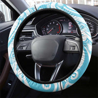 Kia Orana Cook Islands Steering Wheel Cover Moana Plumeria Tropical Waves - Polynesian Pride