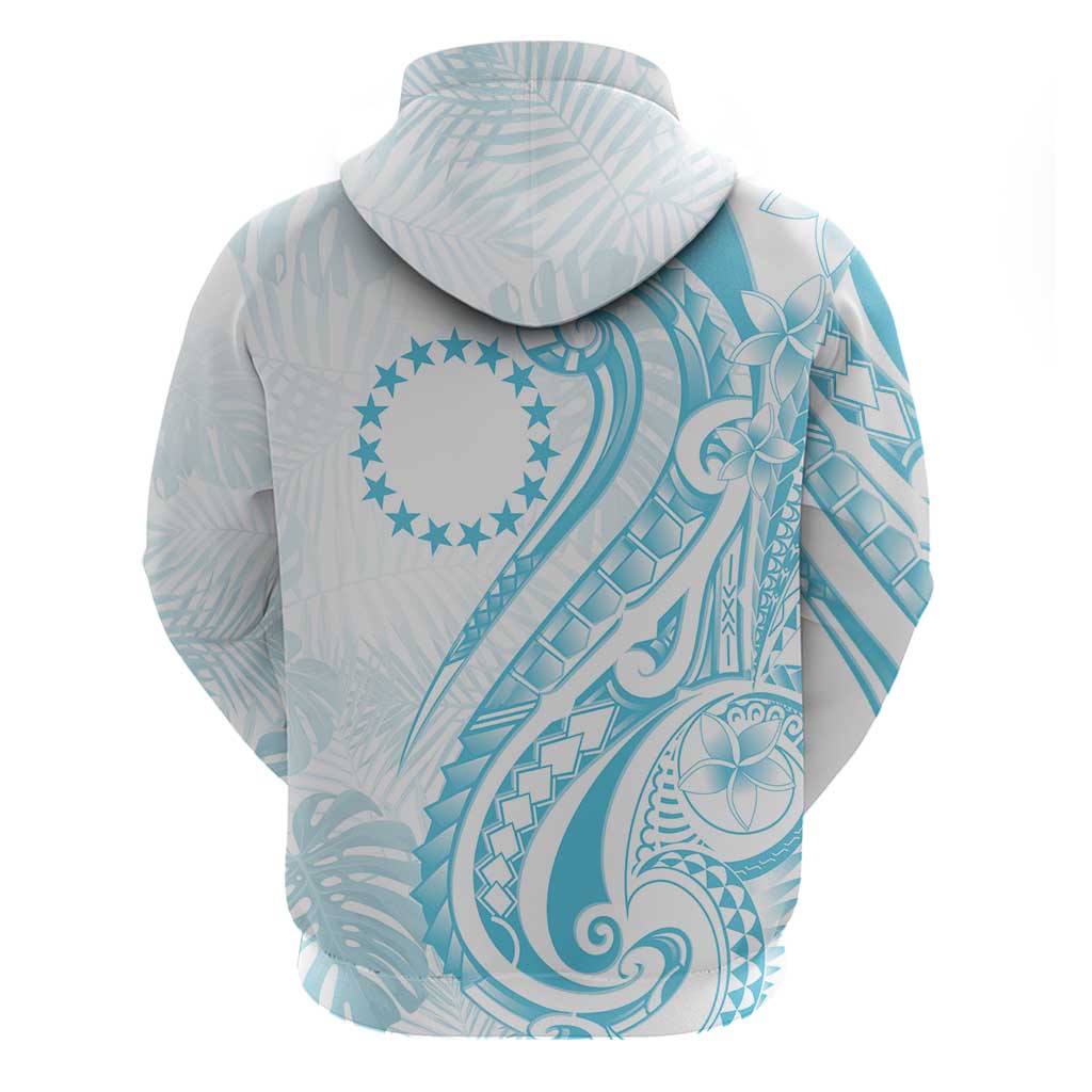 Kia Orana Cook Islands Zip Hoodie Moana Plumeria Tropical Waves - Polynesian Pride