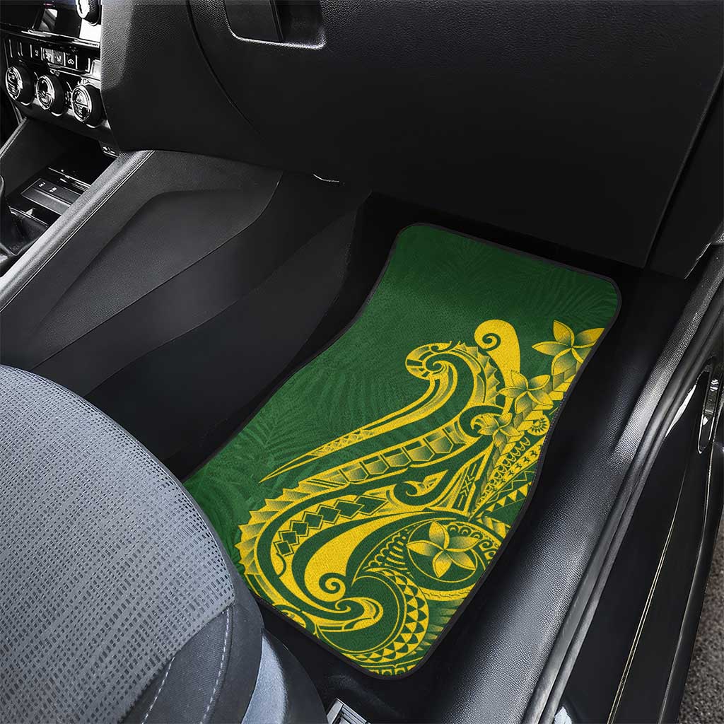 Kia Orana Cook Islands Car Mats Plumeria Tropical Waves - Polynesian Pride
