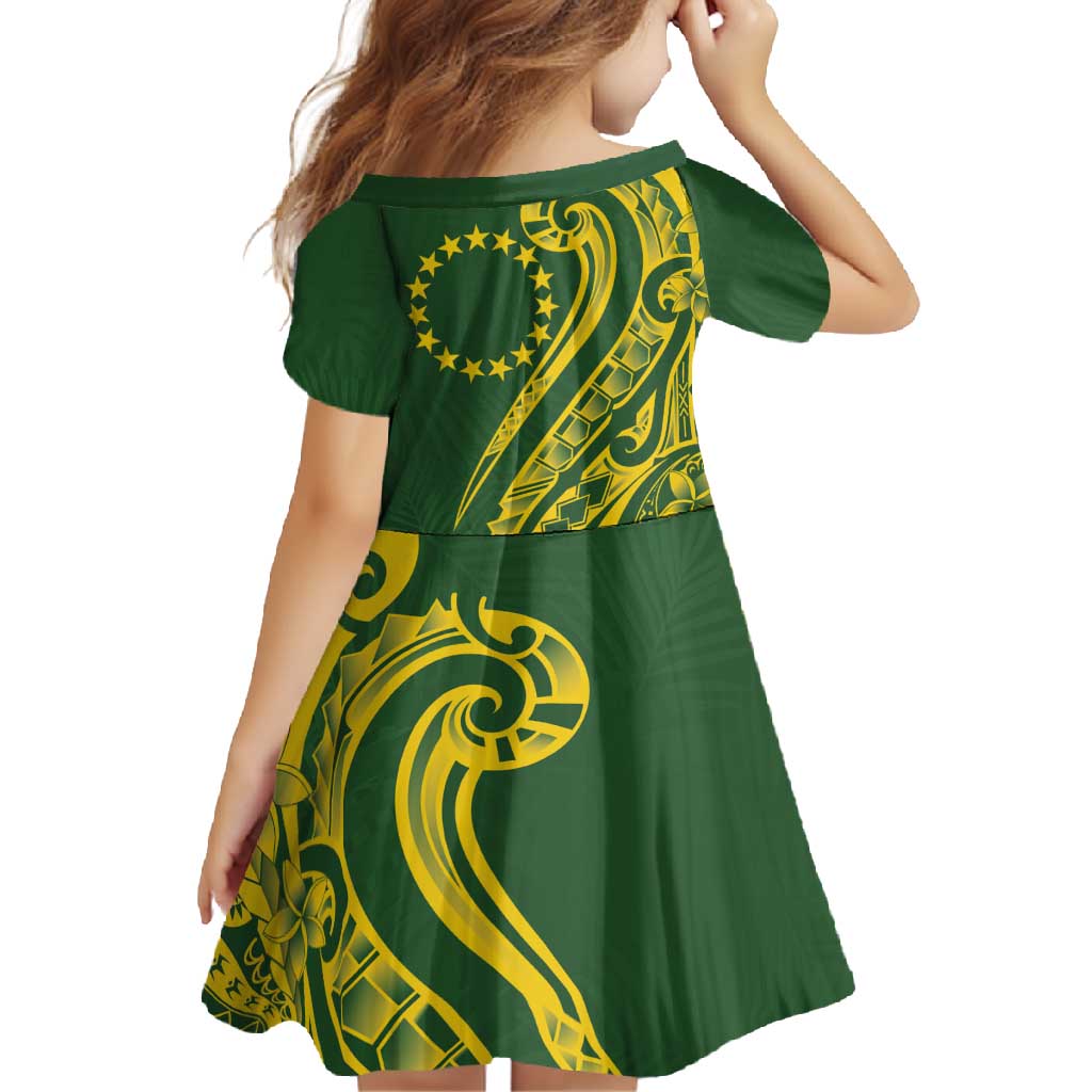 Kia Orana Cook Islands Family Matching Off Shoulder Maxi Dress and Hawaiian Shirt Plumeria Tropical Waves - Polynesian Pride