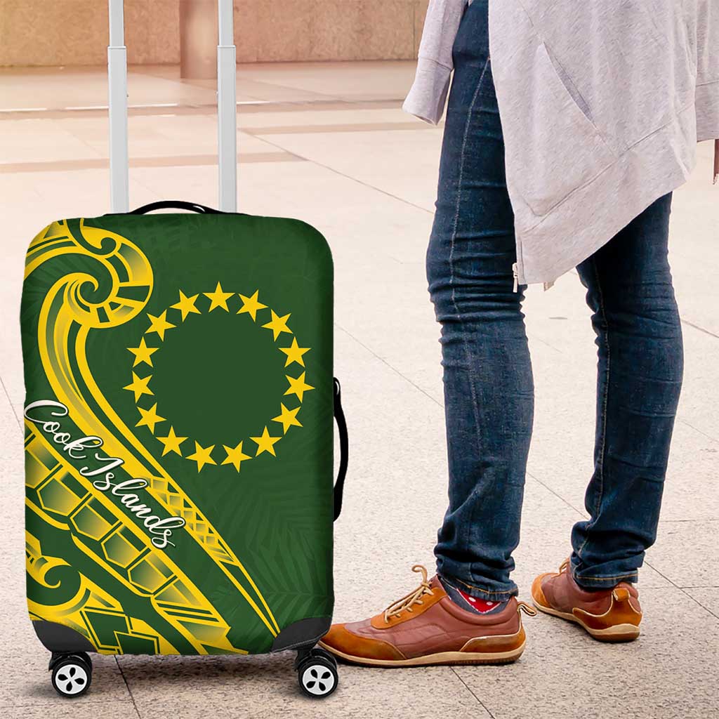 Kia Orana Cook Islands Luggage Cover Plumeria Tropical Waves - Polynesian Pride