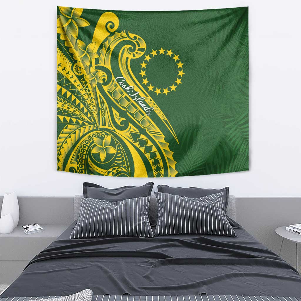Kia Orana Cook Islands Tapestry Plumeria Tropical Waves - Polynesian Pride