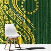 Kia Orana Cook Islands Window Curtain Plumeria Tropical Waves - Polynesian Pride