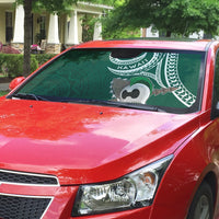 Hawaii Rainbow Warriors Alumni Auto Sun Shade Ti Maile Lei - Glory For The Warriors LT7 - Polynesian Pride