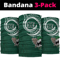 Hawaii Rainbow Warriors Alumni Neck Gaiter Ti Maile Lei - Glory For The Warriors LT7 package One Size: 25*50cm Dark Green - Polynesian Pride