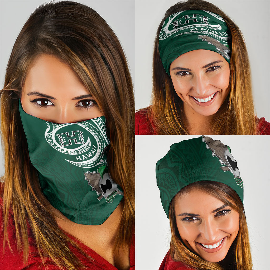 Hawaii Rainbow Warriors Alumni Neck Gaiter Ti Maile Lei - Glory For The Warriors LT7 - Polynesian Pride