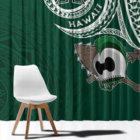 Hawaii Rainbow Warriors Alumni Window Curtain Ti Maile Lei - Glory For The Warriors LT7 - Polynesian Pride