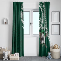 Hawaii Rainbow Warriors Alumni Window Curtain Ti Maile Lei - Glory For The Warriors LT7 - Polynesian Pride