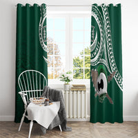 Hawaii Rainbow Warriors Alumni Window Curtain Ti Maile Lei - Glory For The Warriors LT7 - Polynesian Pride