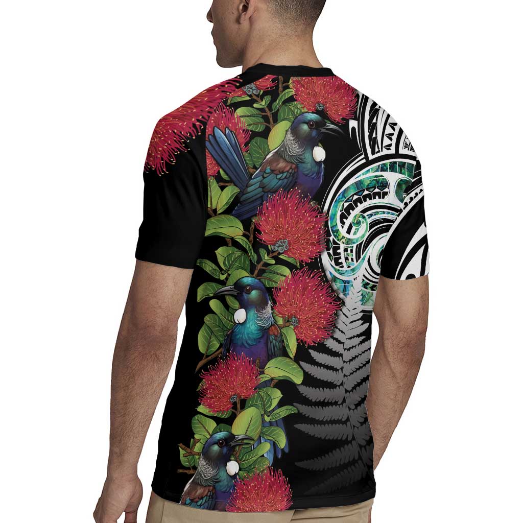 Meri Kirihimete New Zealand Rugby Jersey Tui on Pohutukawa