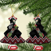 New Zealand Christmas Taniko Poutama Ceramic Ornament Flora Map with Birds - Polynesian Pride