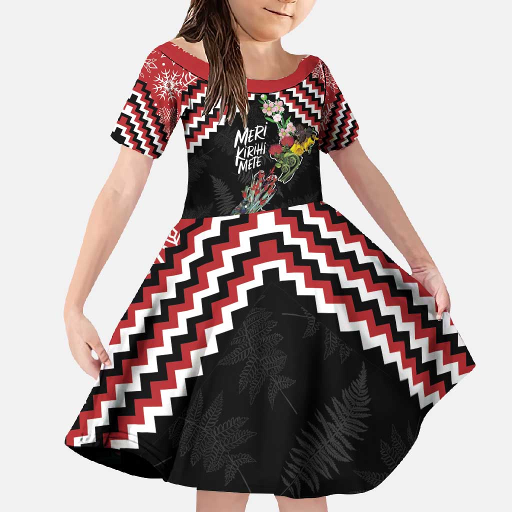 New Zealand Christmas Taniko Poutama Family Matching Short Sleeve Bodycon Dress and Hawaiian Shirt Flora Map with Birds - Polynesian Pride