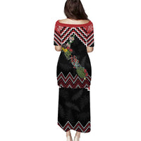 New Zealand Christmas Taniko Poutama Puletasi Flora Map with Birds - Polynesian Pride