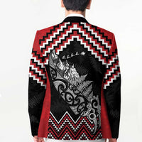 New Zealand Christmas Taniko Poutama Blazer Mountainscape Maori Fern - Polynesian Pride