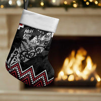 New Zealand Christmas Taniko Poutama Christmas Stocking Mountainscape Maori Fern - Polynesian Pride