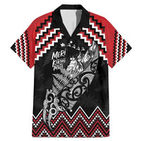 New Zealand Christmas Taniko Poutama Family Matching Mermaid Dress and Hawaiian Shirt Mountainscape Maori Fern - Polynesian Pride