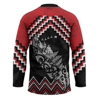 New Zealand Christmas Taniko Poutama Hockey Jersey Mountainscape Maori Fern - Polynesian Pride