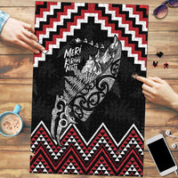 New Zealand Christmas Taniko Poutama Puzzle Mountainscape Maori Fern - Polynesian Pride