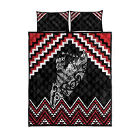 New Zealand Christmas Taniko Poutama Quilt Bed Set Mountainscape Maori Fern - Polynesian Pride