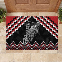 New Zealand Christmas Taniko Poutama Rubber Doormat Mountainscape Maori Fern - Polynesian Pride