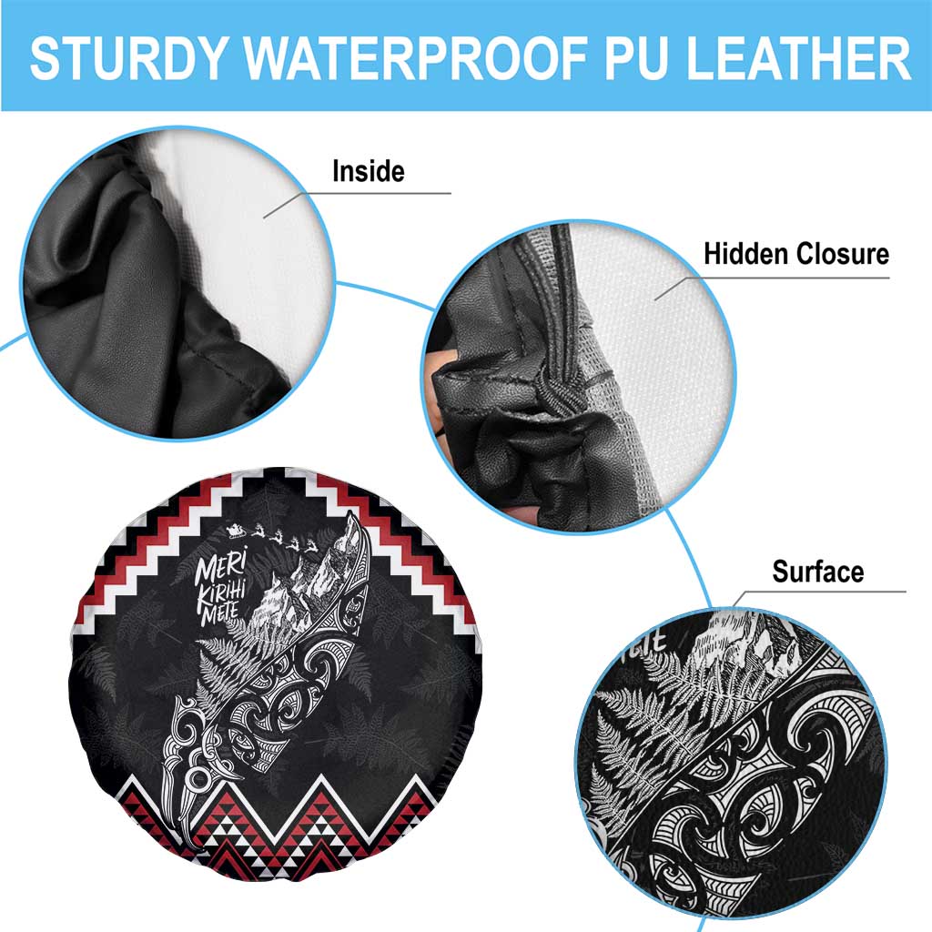 New Zealand Christmas Taniko Poutama Spare Tire Cover Mountainscape Maori Fern - Polynesian Pride