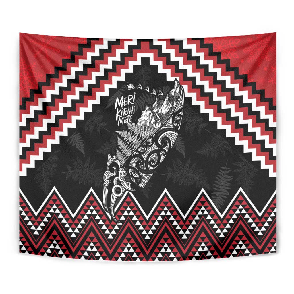 New Zealand Christmas Taniko Poutama Tapestry Mountainscape Maori Fern - Polynesian Pride