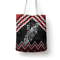New Zealand Christmas Taniko Poutama Tote Bag Mountainscape Maori Fern - Polynesian Pride