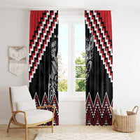 New Zealand Christmas Taniko Poutama Window Curtain Mountainscape Maori Fern - Polynesian Pride