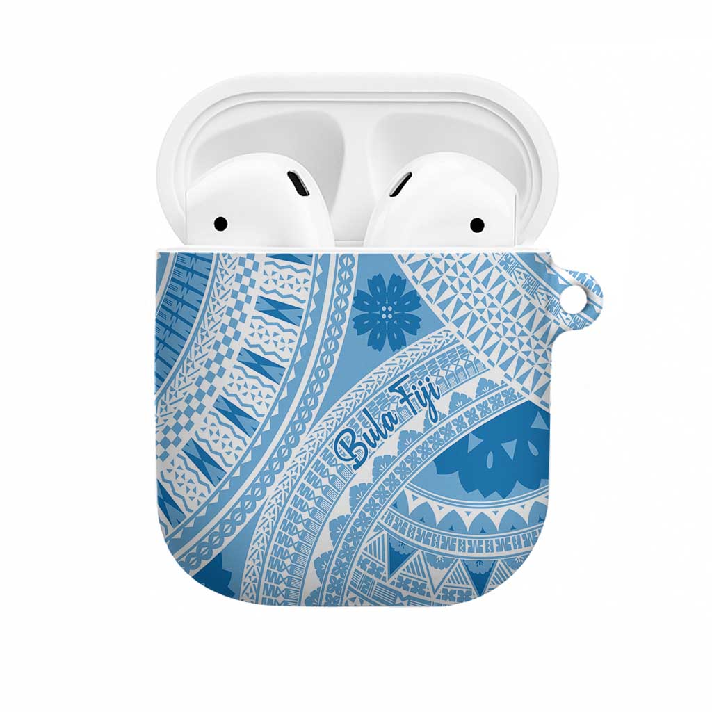 Bula Fiji Classic Masi Tapa AirPods Case Turquoise - Polynesian Pride