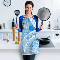 Bula Fiji Classic Masi Tapa Apron Turquoise - Polynesian Pride