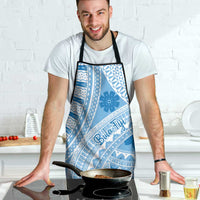 Bula Fiji Classic Masi Tapa Apron Turquoise - Polynesian Pride