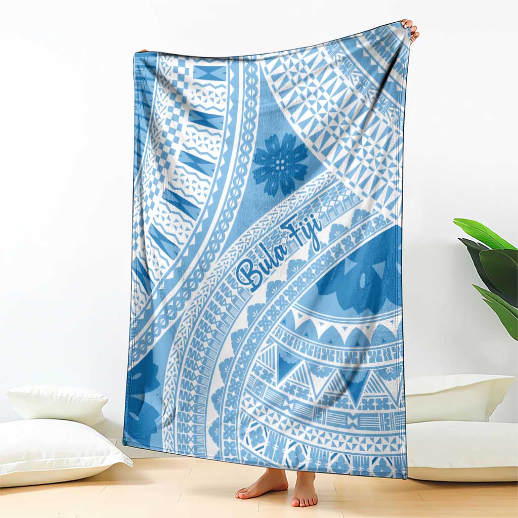 Bula Fiji Classic Masi Tapa Blanket Turquoise - Polynesian Pride
