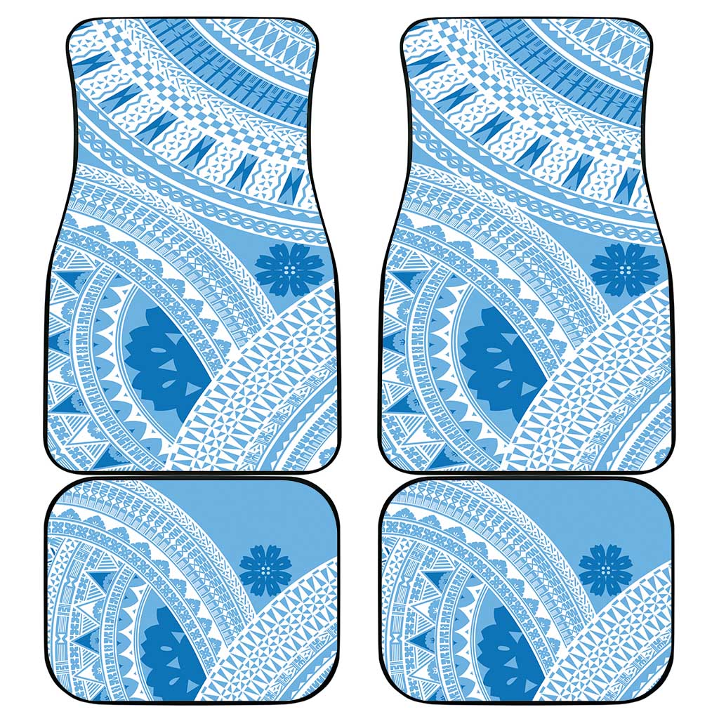 Bula Fiji Classic Masi Tapa Car Mats Turquoise - Polynesian Pride