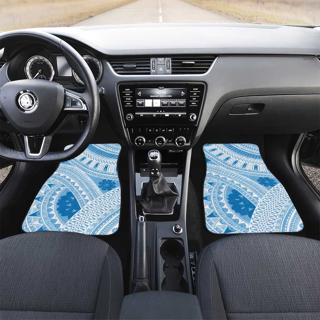 Bula Fiji Classic Masi Tapa Car Mats Turquoise - Polynesian Pride
