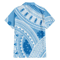 Bula Fiji Classic Masi Tapa Family Matching Puletasi and Hawaiian Shirt Turquoise - Polynesian Pride