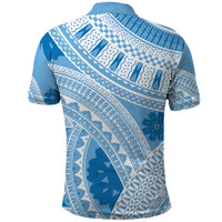 Bula Fiji Classic Masi Tapa Polo Shirt Turquoise - Polynesian Pride