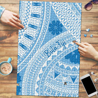 Bula Fiji Classic Masi Tapa Puzzle Turquoise - Polynesian Pride