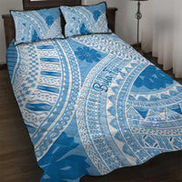 Bula Fiji Classic Masi Tapa Quilt Bed Set Turquoise - Polynesian Pride