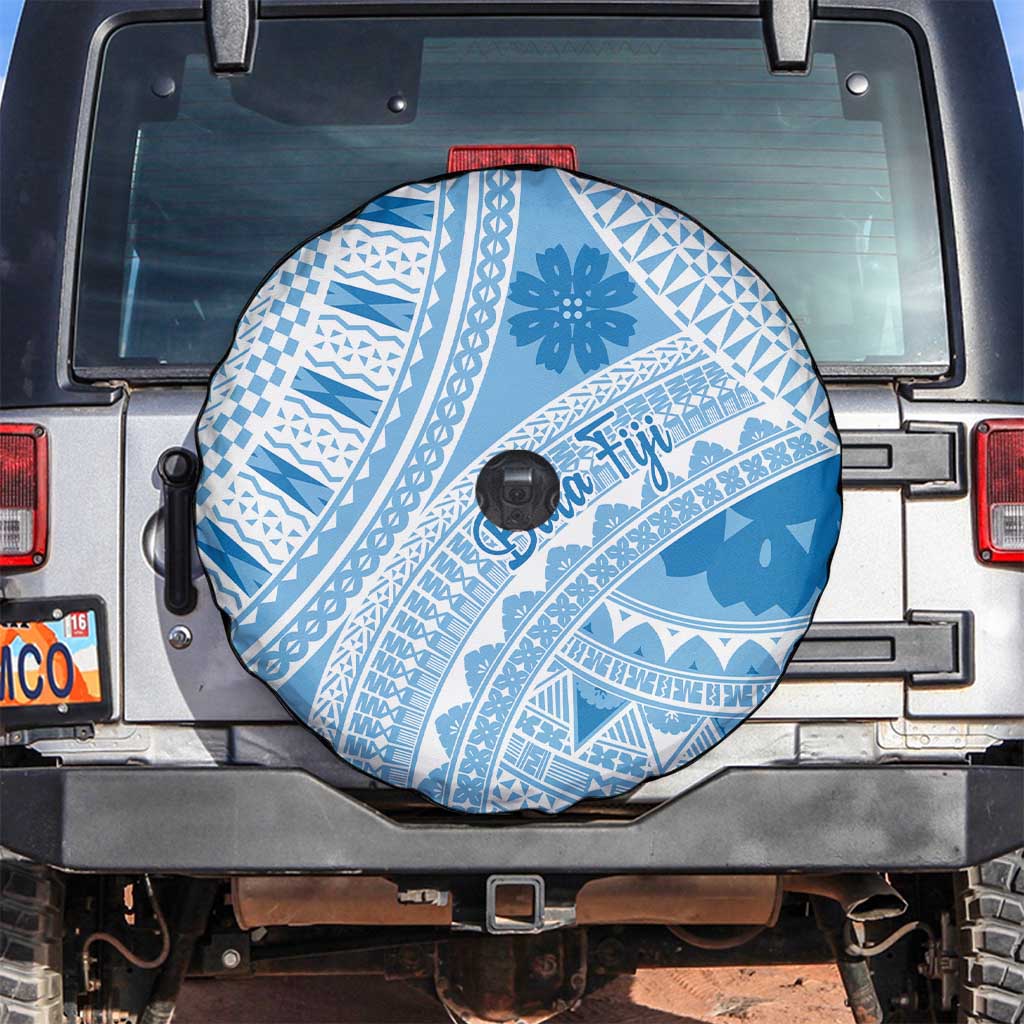 Bula Fiji Classic Masi Tapa Spare Tire Cover Turquoise - Polynesian Pride
