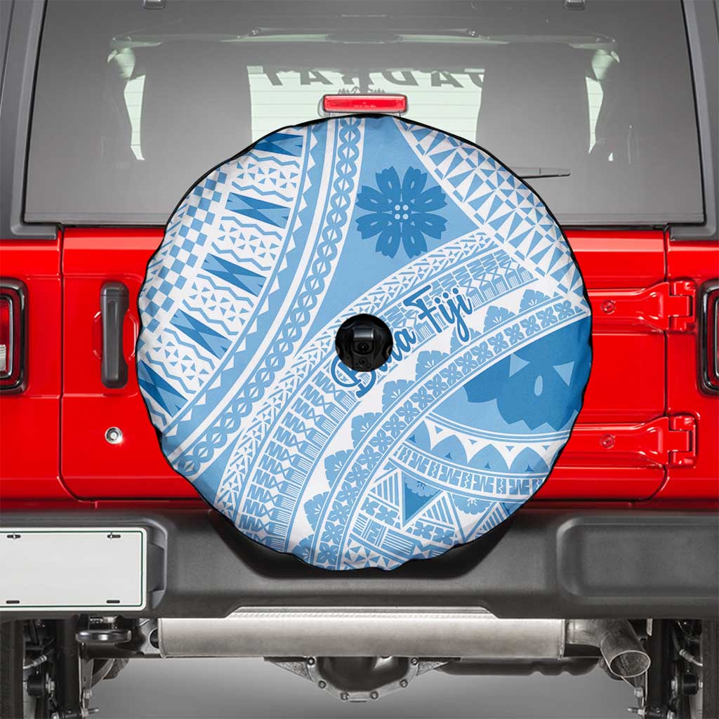 Bula Fiji Classic Masi Tapa Spare Tire Cover Turquoise - Polynesian Pride