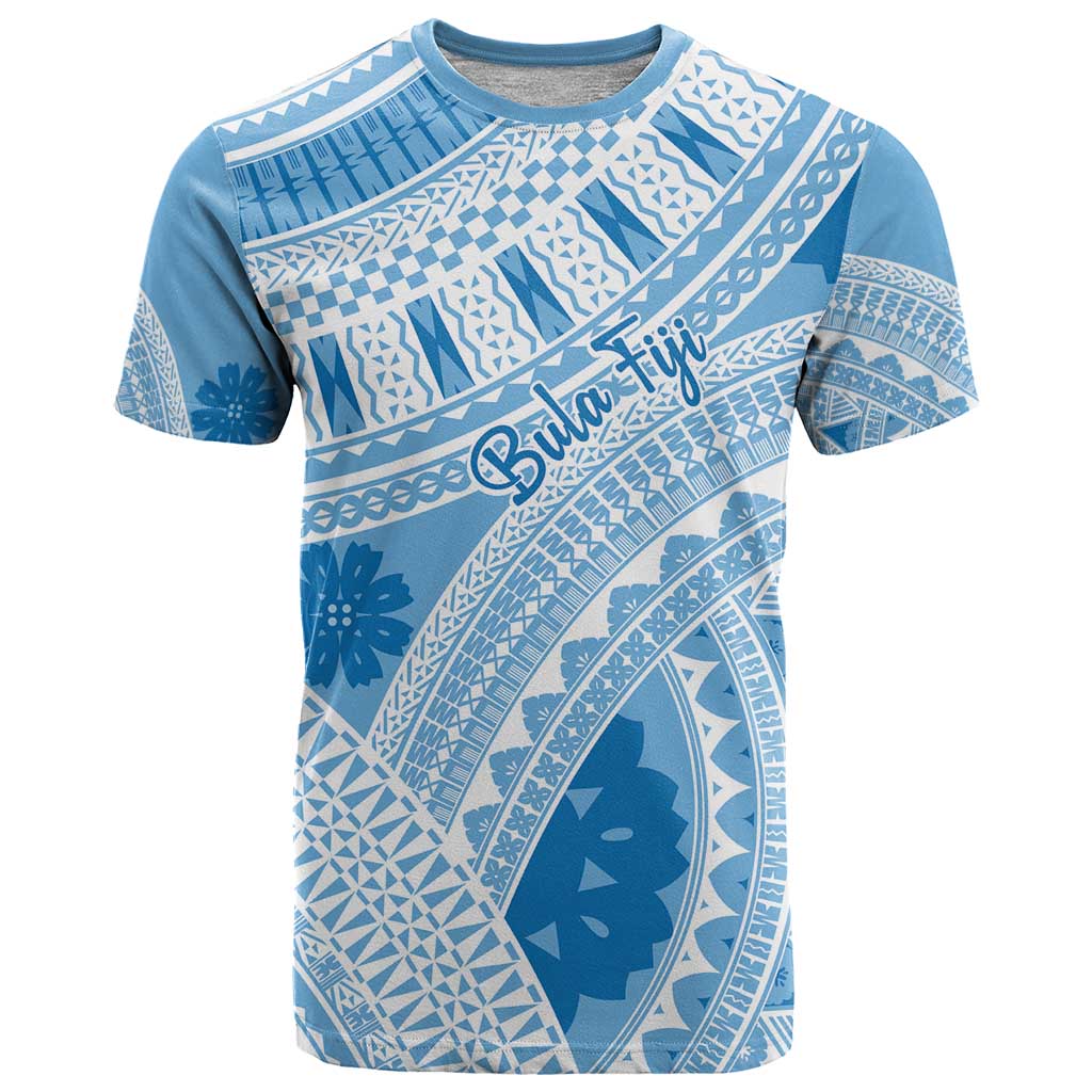 Bula Fiji Classic Masi Tapa T Shirt Turquoise - Polynesian Pride
