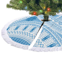 Bula Fiji Classic Masi Tapa Tree Skirt Turquoise - Polynesian Pride