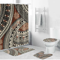 Bula Fiji Classic Masi Tapa Bathroom Set Vintage Brown - Polynesian Pride
