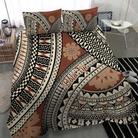 Bula Fiji Classic Masi Tapa Bedding Set Vintage Brown - Polynesian Pride