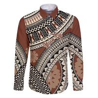 Bula Fiji Classic Masi Tapa Family Matching Puletasi and Hawaiian Shirt Vintage Brown - Polynesian Pride